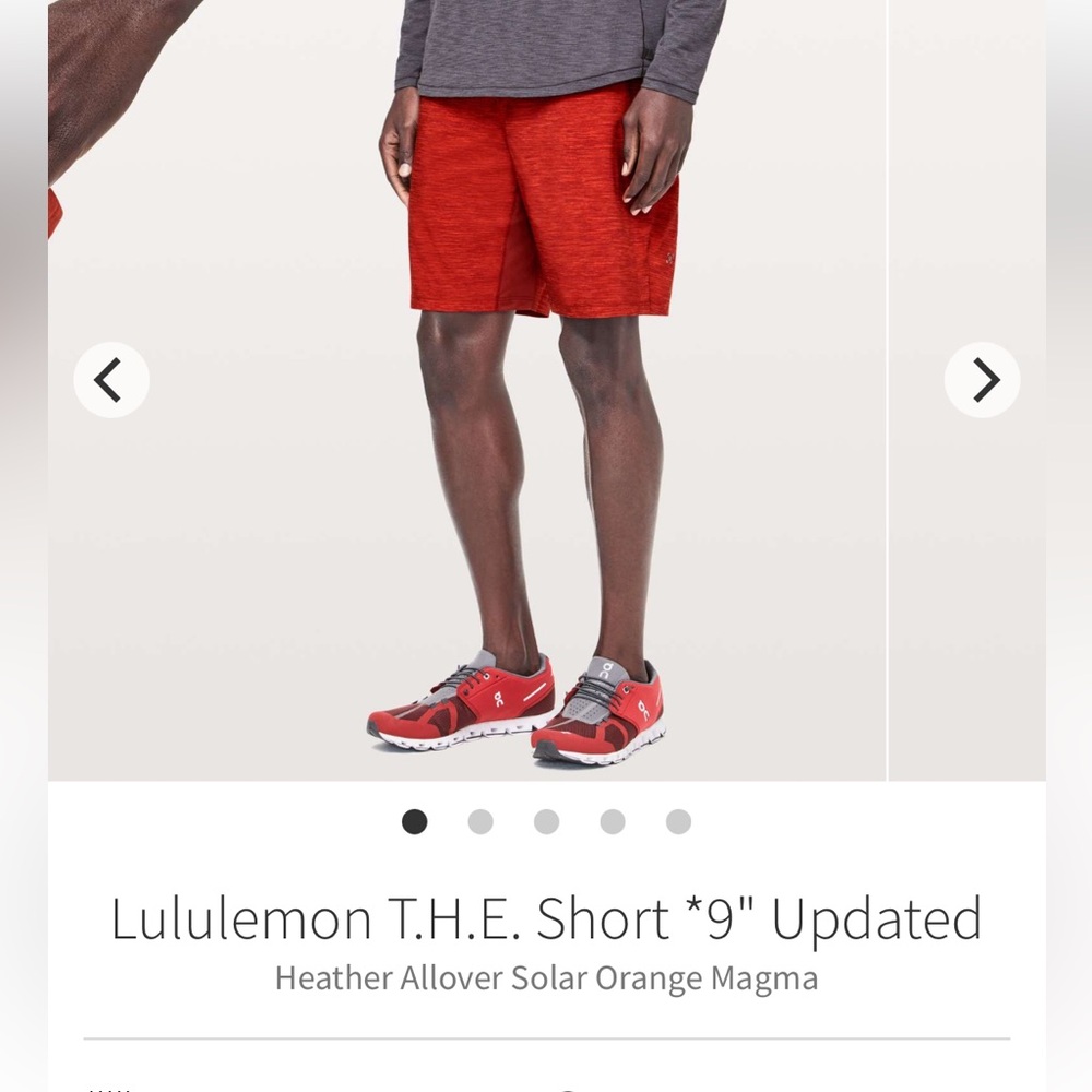 Lululemon men’s  T.H.E. Short 9” size XXL